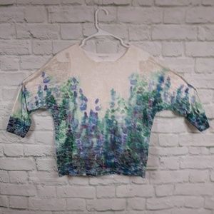 Coldwater Creek 3/4 sleeve lined tee size small/8